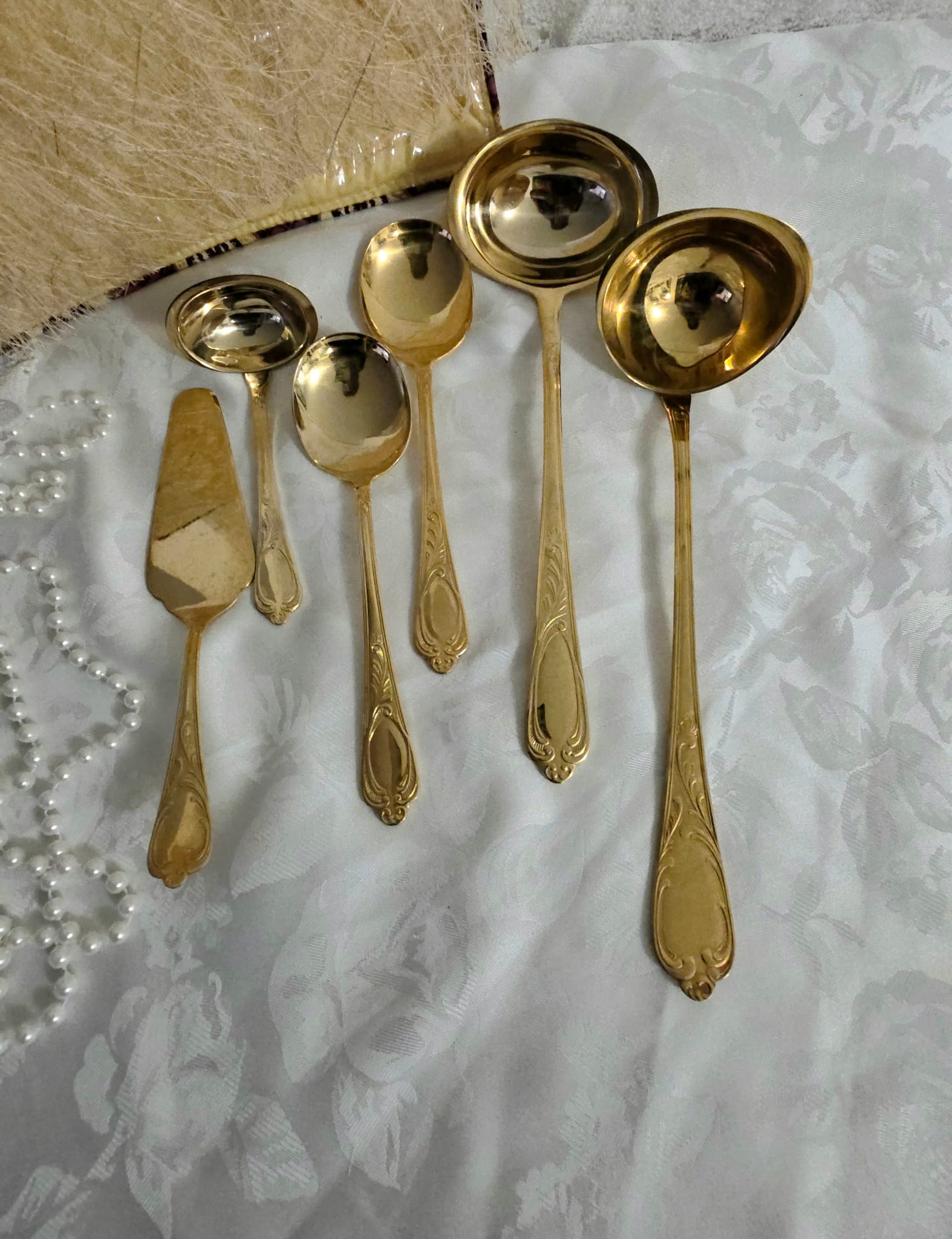 Louche service dorée Marie-Antoinette